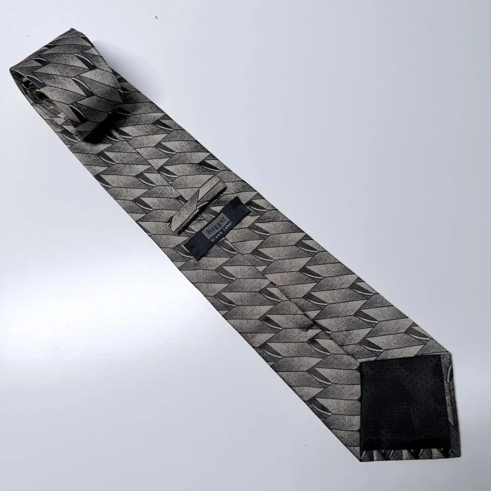 Haggar Black Label‎ Geometric Necktie Retro Mod Minimalist Office Core Tie